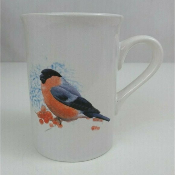 Bay Island Ceramic Coffee Cup Mug With Beautiful Bullfinch Design - Picture 1 of 7